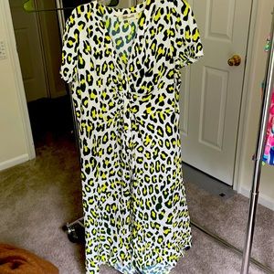Diane von furstenburg button midi dress xl